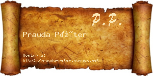 Prauda Péter névjegykártya