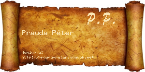 Prauda Péter névjegykártya
